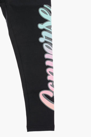 Leggings a Vita Alta con Stampa Logo Laterale