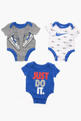 Logo Print Romper Suit 3 pack Set