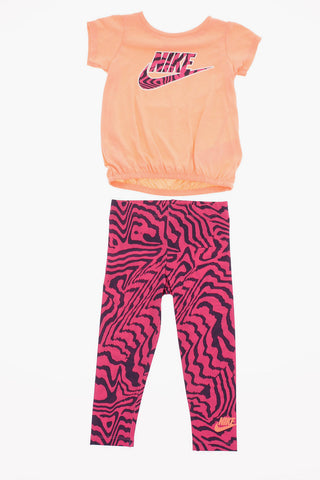 Zebra-Print T-Shirt and Leggings Set