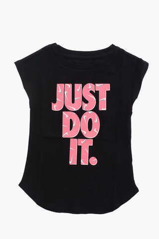 Glitter Print JUST DO IT T-shirt