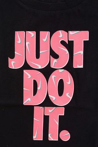 Glitter Print JUST DO IT T-shirt