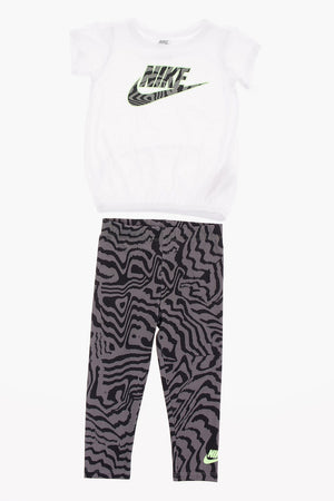 Set T-Shirt und Leggings mit Zebramuster