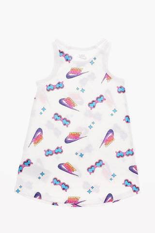 Vestito Tank con Stampa Logo