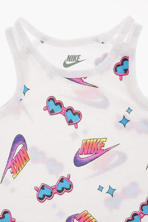 Vestito Tank con Stampa Logo