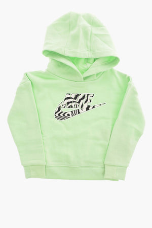 Kapuzenpullover mit Logo im Zebra-Print