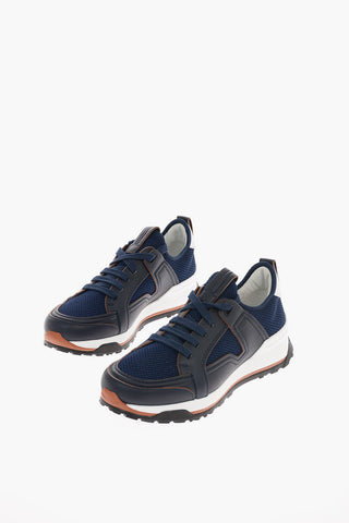 EZ LUXURY Leather and Fabric SIRACUSA Sneakers