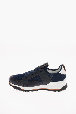 EZ LUXURY Leather and Fabric SIRACUSA Sneakers