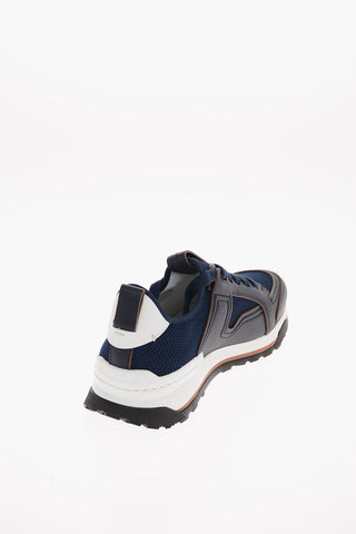 EZ LUXURY Leather and Fabric SIRACUSA Sneakers