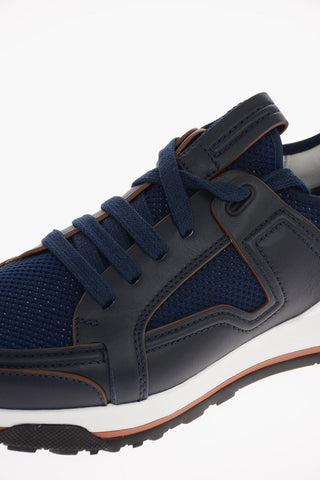 EZ LUXURY Leather and Fabric SIRACUSA Sneakers