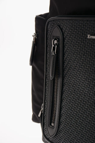 EZ LUXURY Backpack with Leather Details