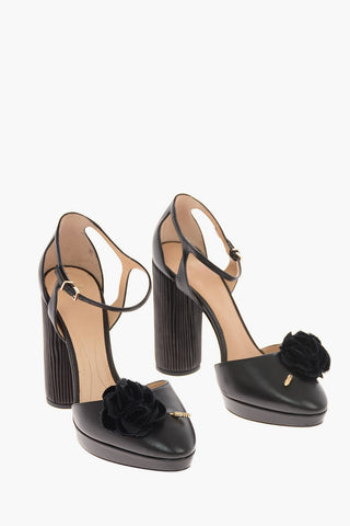 GIORGIO ARMANI 12cm Scarpa Decolletè Ankle Strap in Pelle