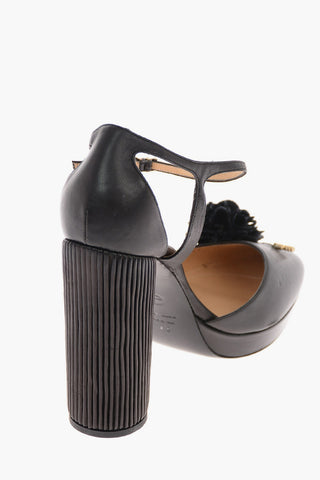 GIORGIO ARMANI 12cm Scarpa Decolletè Ankle Strap in Pelle