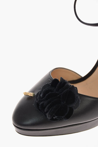 GIORGIO ARMANI 12cm Scarpa Decolletè Ankle Strap in Pelle