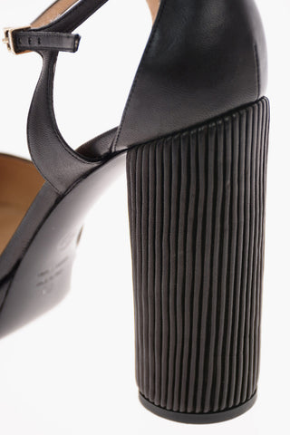 GIORGIO ARMANI 12cm Scarpa Decolletè Ankle Strap in Pelle