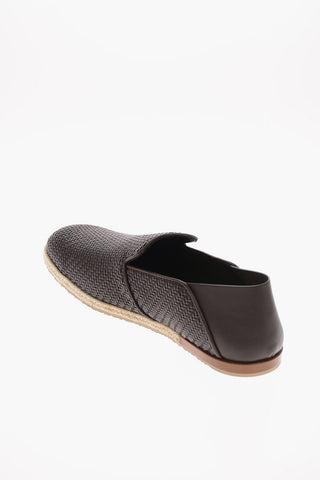 EZ LUXURY Braided Leather VALENCIA Slip On Sneakers