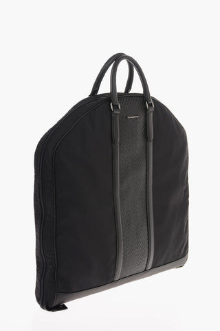 EZ LUXURY Garment Bag with Leather Details