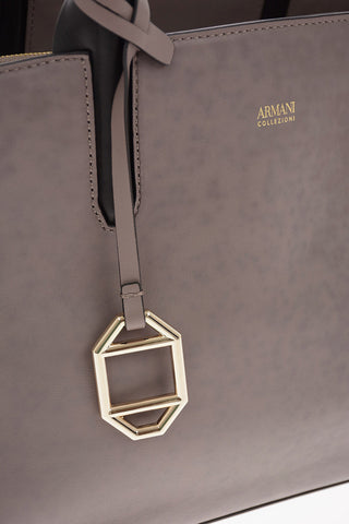 COLLEZIONI Leather Top Handle Bag