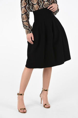 Wool and Cashmere Bustier Skirt