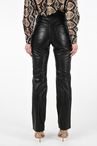 Leather Pants with Studs Applied