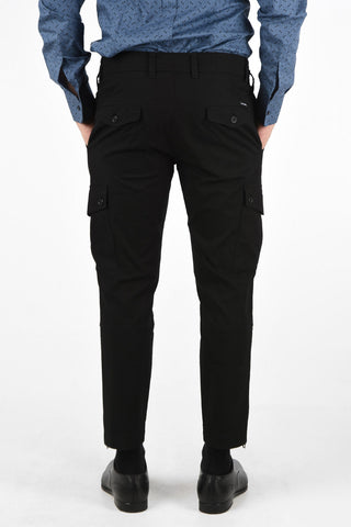Stretch Cotton Cargo Pants with Belt Loops