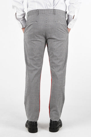 Wool Gun Club Check Straight Fit Pants with Hidden Closure 