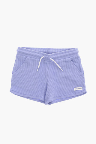 Ribbed Shorts with Elastic Waist