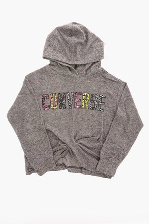 Hooded Sweater with Logo Print