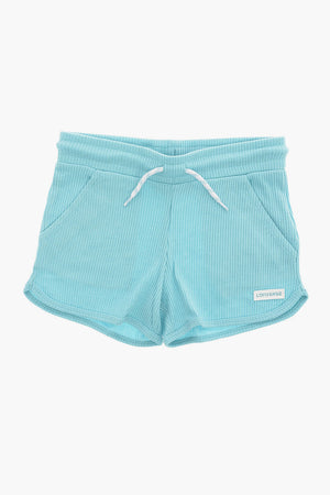 Shorts a Costone con Elastico in Vita