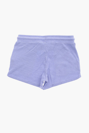 Ribbed Shorts with Elastic Waist