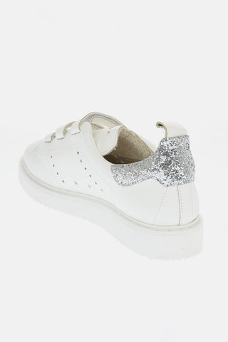 Leather SMASH Snekares with Glitter Details and Touch Strap