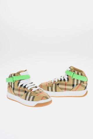 Checked High Top Sneakers