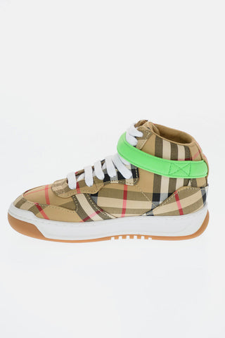 Checked High Top Sneakers