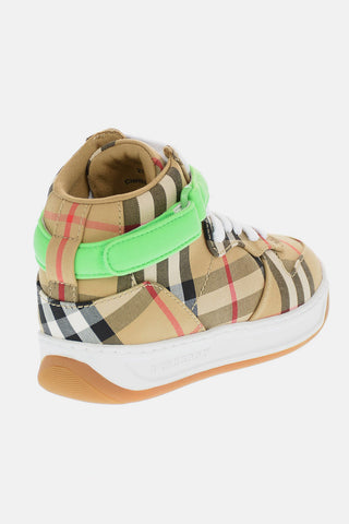 Checked High Top Sneakers