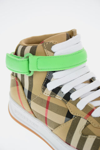 Checked High Top Sneakers