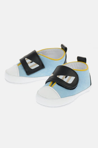Suede Laether Sneakers with Touch Strap