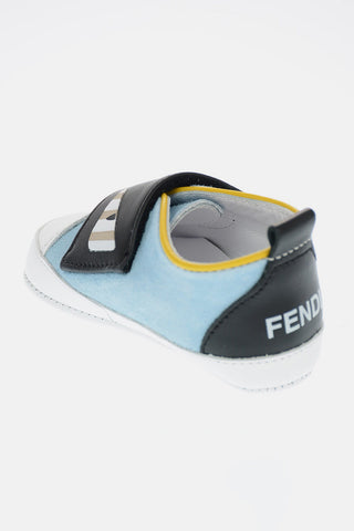 Suede Laether Sneakers with Touch Strap