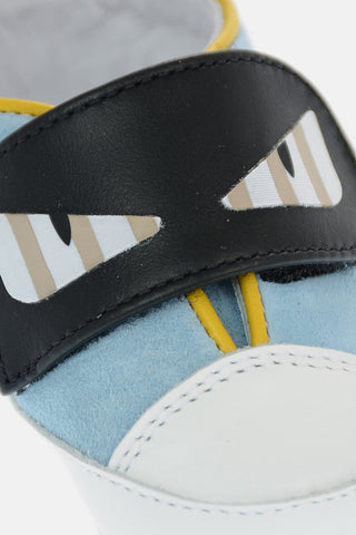 Suede Laether Sneakers with Touch Strap