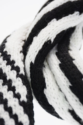 190x25cm Wool Cable Knit Scarf