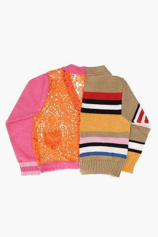 Cardigan collo a V Macrame'
