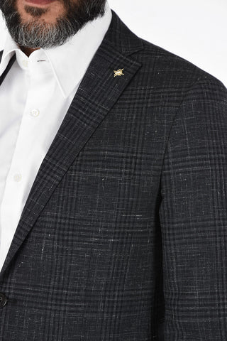 CC COLLECTION district check side vents 2-button  half-lined RIGHT blazer