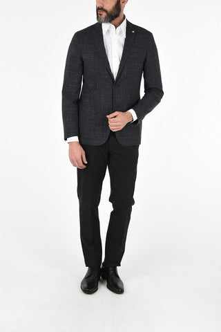 CC COLLECTION district check side vents 2-button  half-lined RIGHT blazer
