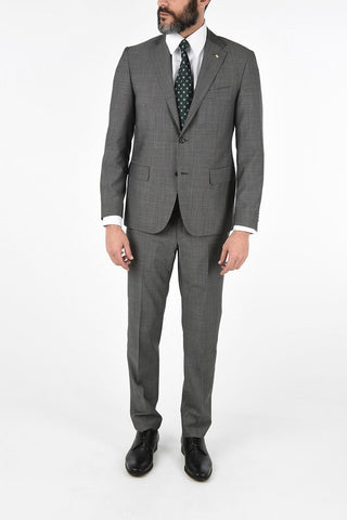 CC COLLECTION pin check side vents 2-button RIGHT suit