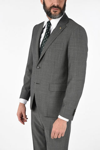 CC COLLECTION pin check side vents 2-button RIGHT suit
