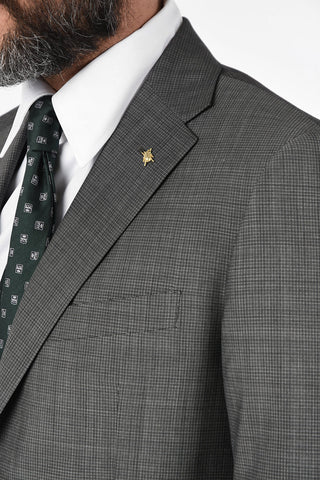 CC COLLECTION pin check side vents 2-button RIGHT suit