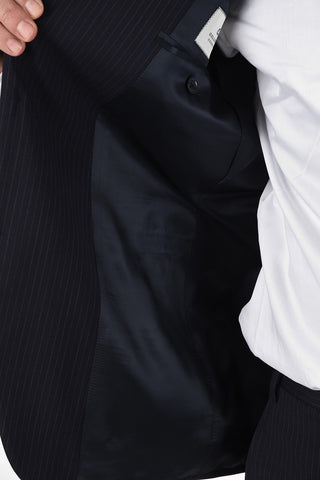 CC COLLECTION pinstriped side vents 2-button RIGHT suit