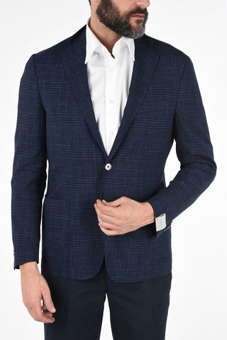 district check 2-button half-lined GATE blazer