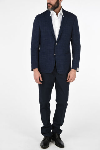 district check 2-button half-lined GATE blazer