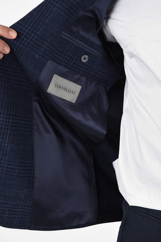 district check 2-button half-lined GATE blazer