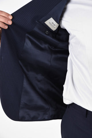 CC COLLECTION pinstriped side vents 2-button RIGHT suit