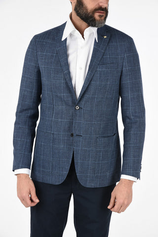 CC COLLECTION district check side vents 2-button half-lined RIGHT blazer